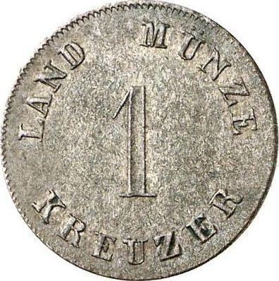 Reverso 1 Kreuzer 1833 - valor de la moneda de plata - Sajonia-Coburgo-Gotha, Ernesto I