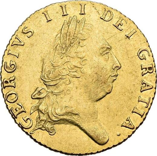 Аверс монеты - 1/2 гинеи 1789 года "Лопата" - цена золотой монеты - Великобритания, Георг III