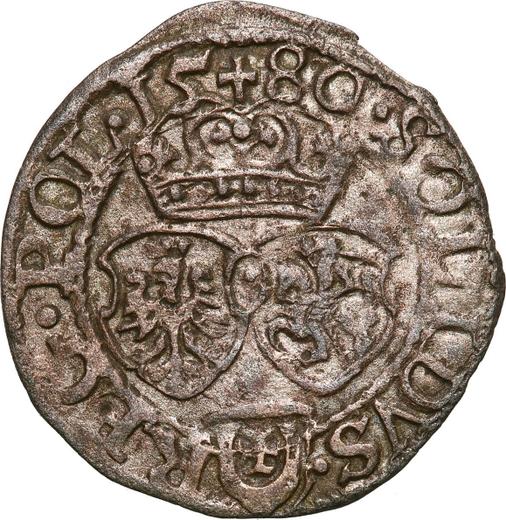 Reverse Schilling (Szelag) 1580 "Type 1580-1586" Jastrzębiec coat of arms (Horseshoe) - Silver Coin Value - Poland, Stephen Bathory