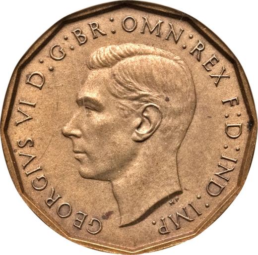 Obverse Threepence 1937 HP "Type 1937-1948" -  Coin Value - United Kingdom, George VI