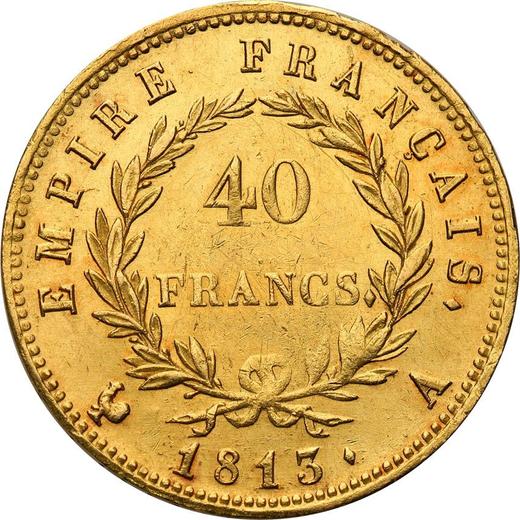 Reverse 40 Francs 1813 A "Type 1809-1813" - Gold Coin Value - France, Napoleon I