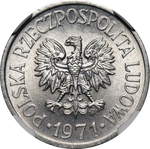 Obverse 20 Groszy 1971 MW -  Coin Value - Poland, Peoples Republic