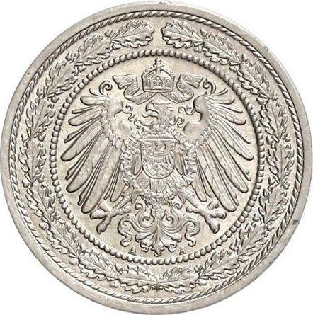 Reverso 20 Pfennige 1892 A "Tipo 1890-1892" - valor de la moneda - Alemania, Imperio alemán