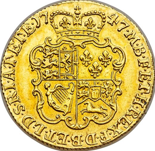 Revers 1 Guinee 1747 "Porträt im Alter" - Goldmünze Wert - Großbritannien, Georg II