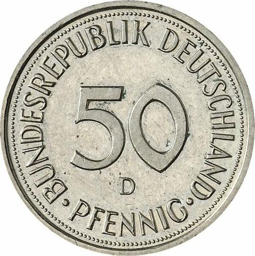 Obverse 50 Pfennig 1989 D - Coin Value - Germany, FRG