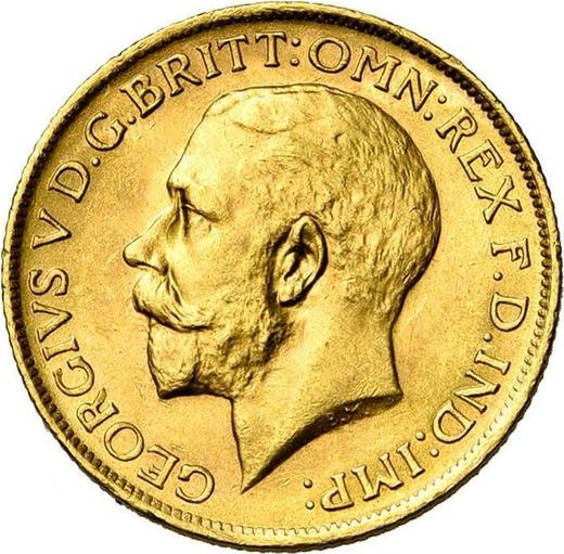 Obverse Sovereign 1917 S - Gold Coin Value - Australia, George V