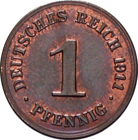 Obverse 1 Pfennig 1911 D "Type 1890-1916" -  Coin Value - Germany, German Empire