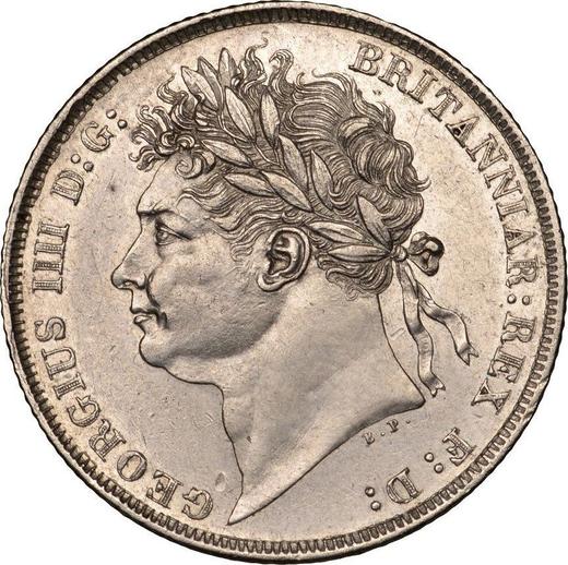 Obverse Shilling 1823 BP - Silver Coin Value - United Kingdom, George IV