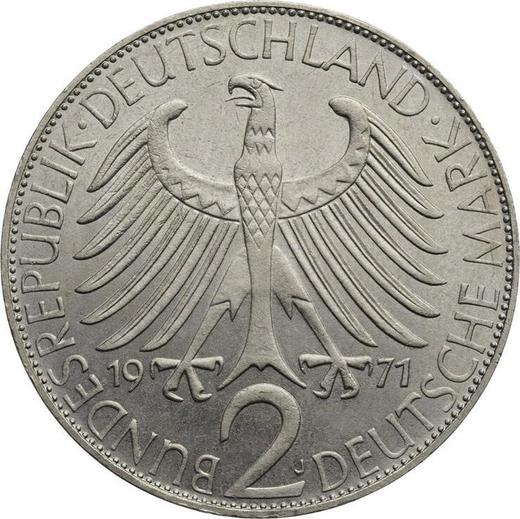 Revers 2 Mark 1971 J "Max Planck" - Münze Wert - Deutschland, BRD