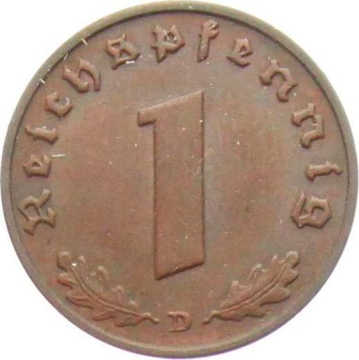 Obverse 1 Reichspfennig 1937 D "Type 1936-1940" -  Coin Value - Germany, Third Reich