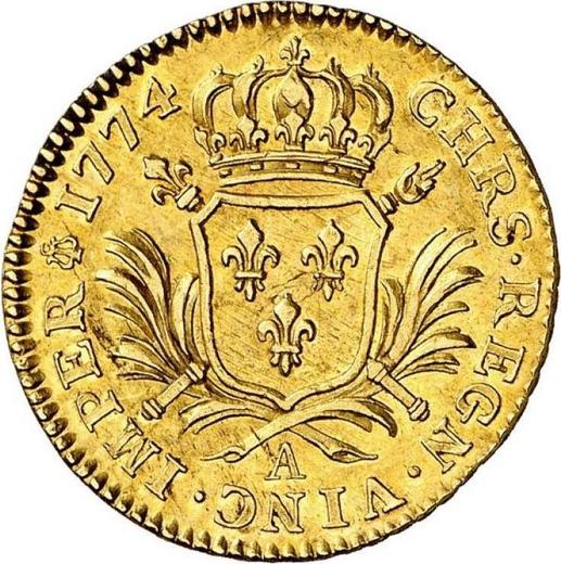 Reverse Louis d'Or 1774 A - Gold Coin Value - France, Louis XVI