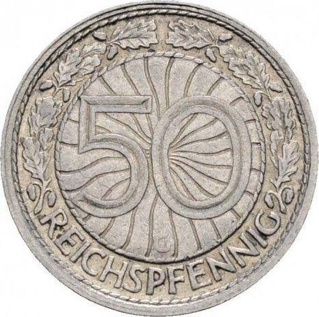 Reverse 50 Reichspfennig 1931 G -  Coin Value - Germany, Weimar Republic