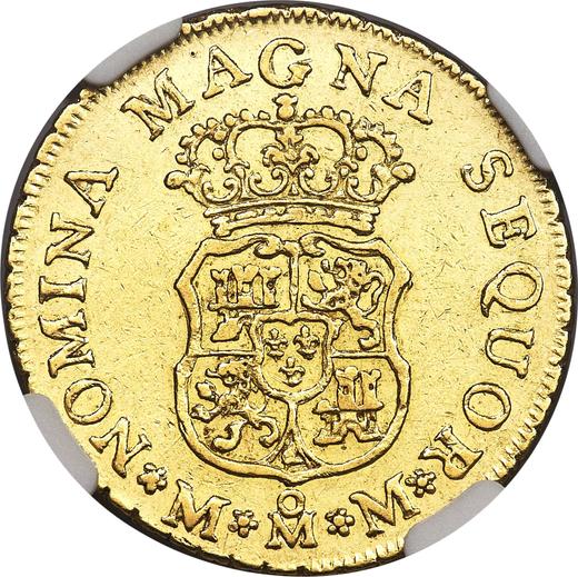 Reverse 2 Escudos 1758 Mo MM - Gold Coin Value - Mexico, Ferdinand VI