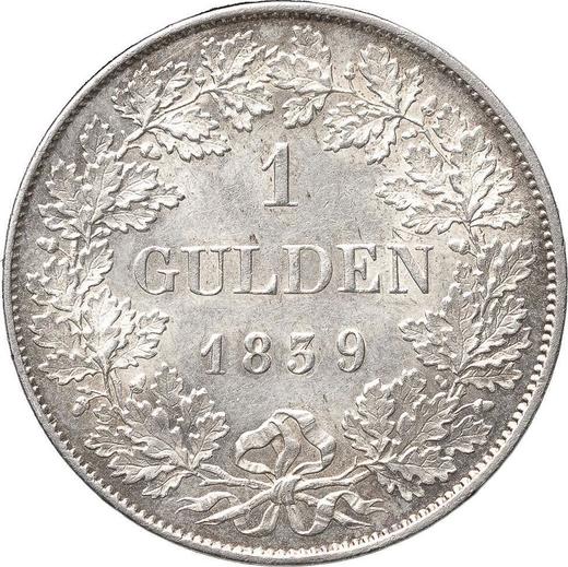 Revers Gulden 1839 - Silbermünze Wert - Hohenzollern-Sigmaringen, Karl