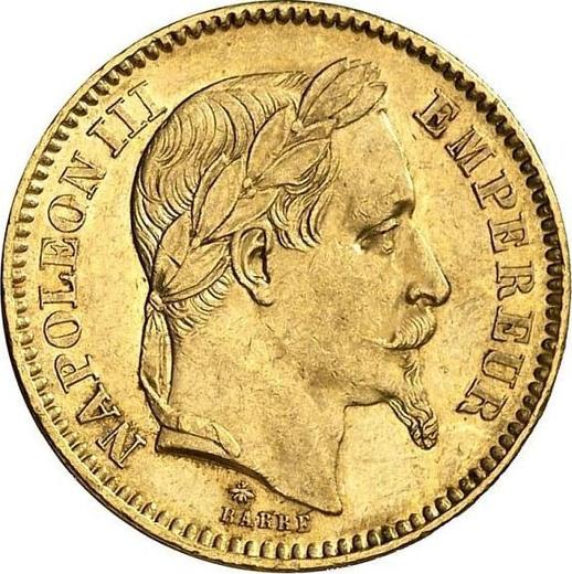 Obverse 20 Francs 1863 A "Type 1861-1870" - Gold Coin Value - France, Napoleon III