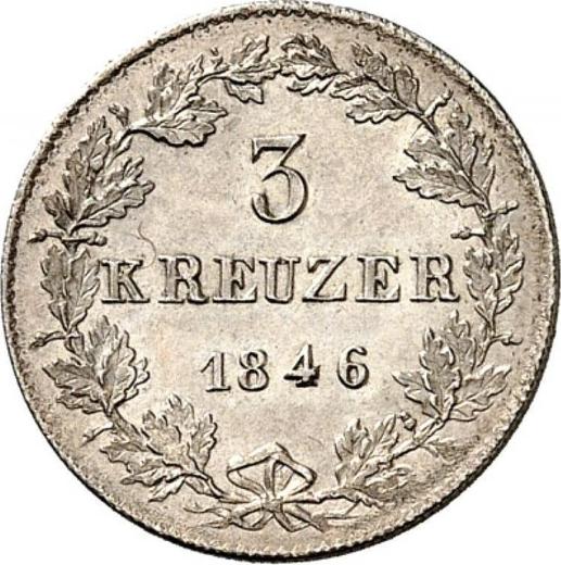 Reverse 3 Kreuzer 1846 - Silver Coin Value - Hohenzollern-Sigmaringen, Karl