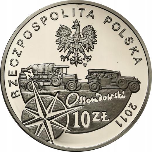 Avers 10 Zlotych 2011 MW KK "Ferdynand Ossendowski" - Silbermünze Wert - Polen, III Republik Polen nach Stückelung