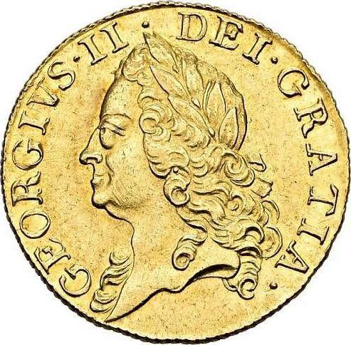 Obverse Guinea 1756 "Old Head" - Gold Coin Value - United Kingdom, George II