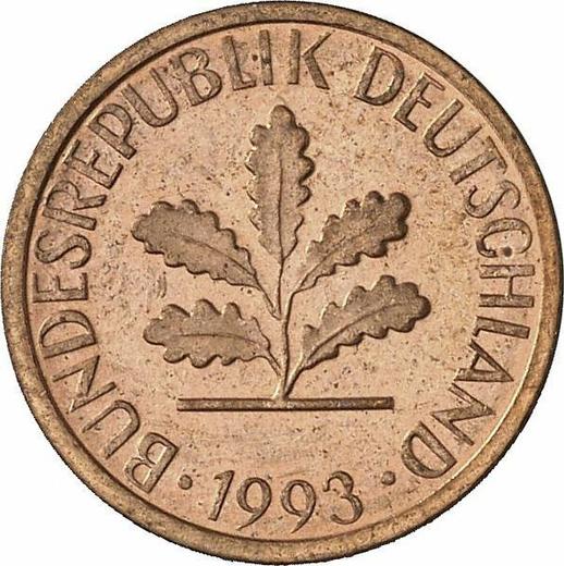 Reverse 1 Pfennig 1993 A - Coin Value - Germany, FRG