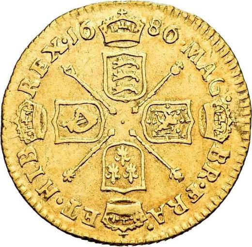 Reverse Half Guinea 1686 Elephant and castle - Gold Coin Value - United Kingdom, James II