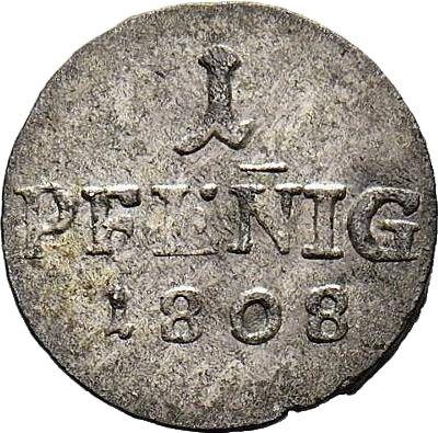 Reverse 1 Pfennig 1808 - Silver Coin Value - Saxe-Coburg-Saalfeld, Ernest I