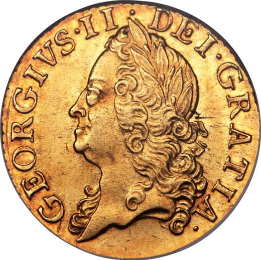 Obverse Half Guinea 1750 "Old Head" - Gold Coin Value - United Kingdom, George II