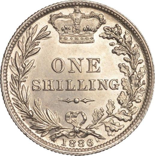 Reverse Shilling 1886 - Silver Coin Value - United Kingdom, Victoria