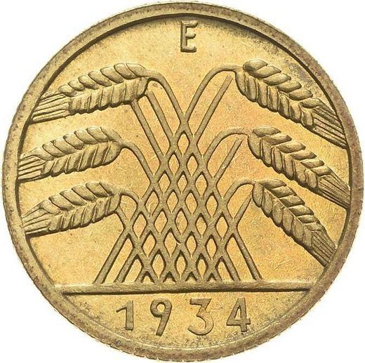 Reverse 10 Reichspfennig 1934 E -  Coin Value - Germany, Weimar Republic