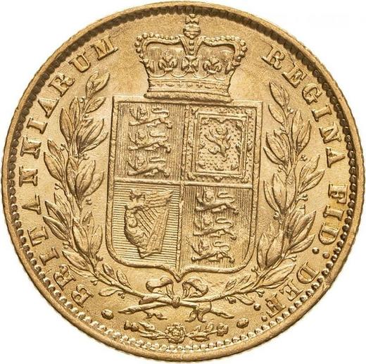 Revers Sovereign 1861 WW "Wappen" - Goldmünze Wert - Großbritannien, Victoria