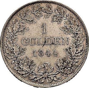 Reverse Gulden 1844 - Silver Coin Value - Hesse-Darmstadt, Louis II