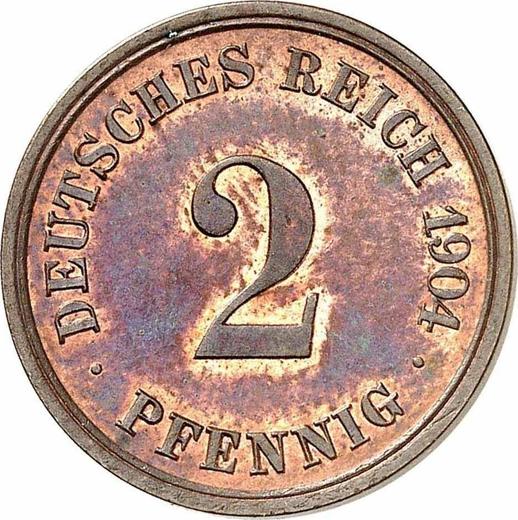 Avers 2 Pfennig 1904 F "Typ 1904-1916" - Münze Wert - Deutschland, Deutsches Kaiserreich