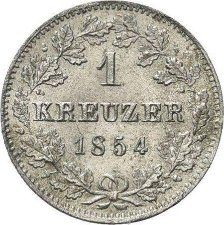 Reverse Kreuzer 1854 - Silver Coin Value - Württemberg, William I