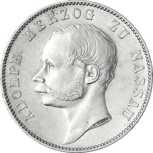Obverse Thaler 1863 - Silver Coin Value - Nassau, Adolphe