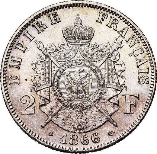 Reverse 2 Francs 1866 BB "Type 1866-1870" - Silver Coin Value - France, Napoleon III