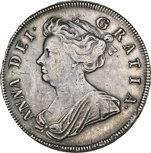Obverse Halfcrown 1707 "Type 1703-1707" Roses and Plumes in angles Pre-Union - Silver Coin Value - United Kingdom, Anne