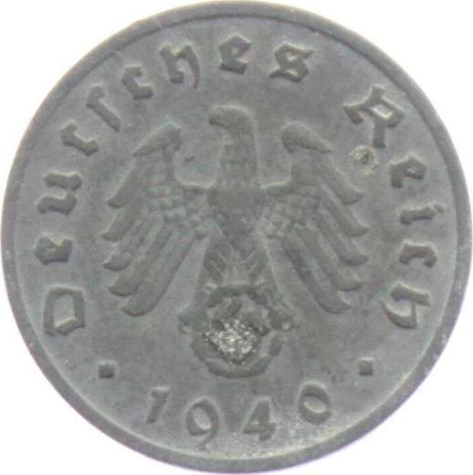Reverso 10 Reichspfennigs 1940 F "Tipo 1940-1945" - valor de la moneda  - Alemania, Alemania nazi