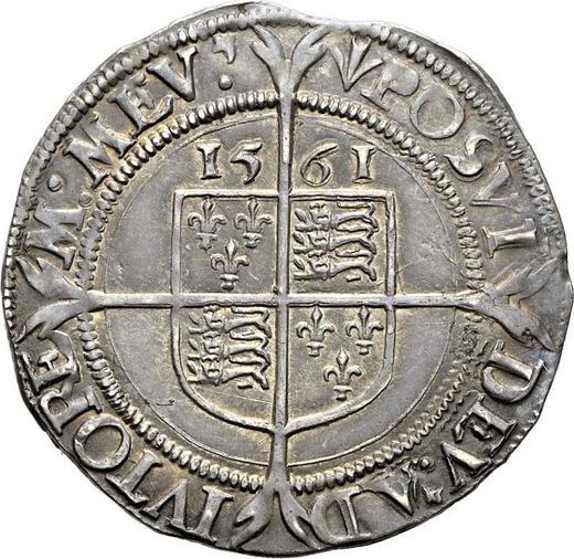 Reverse Sixpence 1561 "Third issues" Small portrait - Silver Coin Value - United Kingdom, Elizabeth I