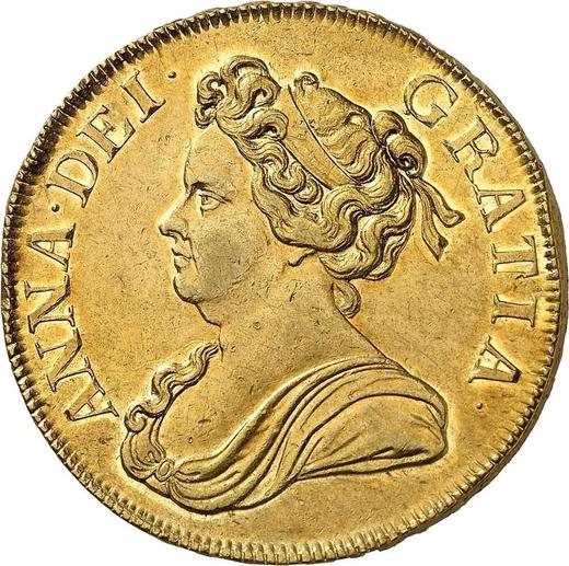 Obverse Five guineas 1714 "Post Union" - Gold Coin Value - United Kingdom, Anne