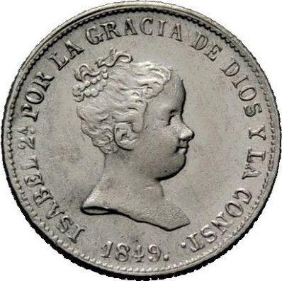 Obverse 1 Real 1849 M CL - Silver Coin Value - Spain, Isabella II