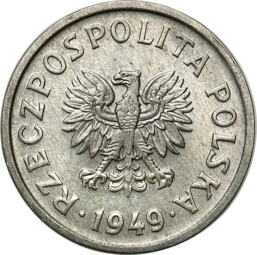 Obverse Pattern 20 Groszy 1949 Aluminum - Coin Value - Poland, Peoples Republic