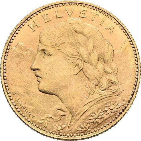 Obverse 10 Francs 1916 B "Vreneli" - Gold Coin Value - Switzerland, Confederation