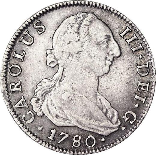 Avers 4 Reales 1780 S CF - Silbermünze Wert - Spanien, Karl III