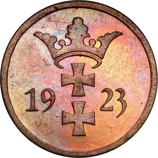 Obverse 2 Pfennig 1923 -  Coin Value - Poland, Free City of Danzig