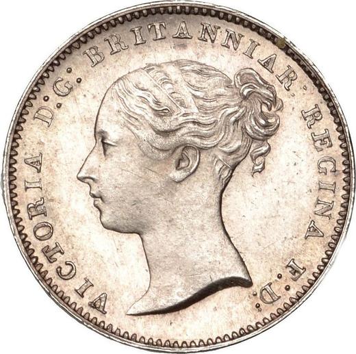 Obverse Threepence 1848 - Silver Coin Value - United Kingdom, Victoria