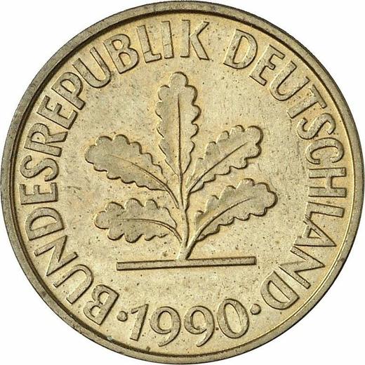 Reverse 10 Pfennig 1990 A -  Coin Value - Germany, FRG