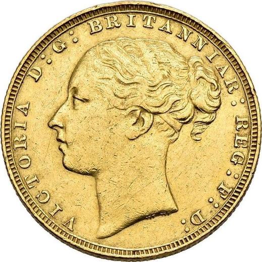 Avers Sovereign 1879 WW "St. Georg" - Goldmünze Wert - Großbritannien, Victoria