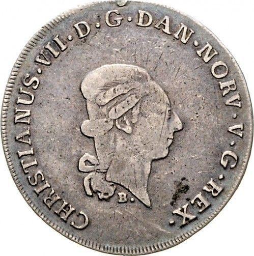 Obverse 1/3 Thaler 1788 MF - Silver Coin Value - Schleswig-Holstein, Christian VII