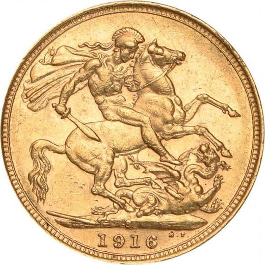 Reverse Sovereign 1916 S - Gold Coin Value - Australia, George V
