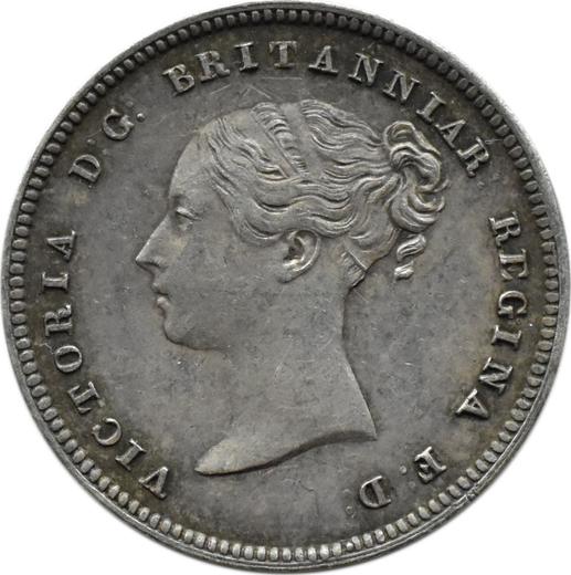 Anverso 4 peniques (Groat) 1842 "Tipo 1838-1887" - valor de la moneda de plata - Gran Bretaña, Victoria