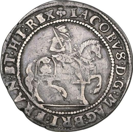 Anverso Media corona Sin fecha (1619-1625) "Tercera emisión" - valor de la moneda de plata - Gran Bretaña, Jacobo I